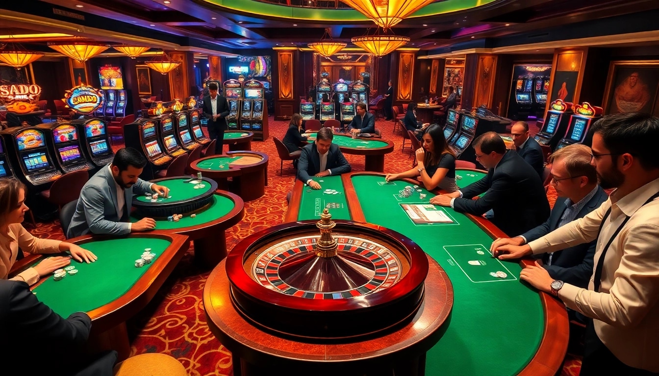 Experience the thrill of gambling in a SODO-inspired luxurious casino environment.
