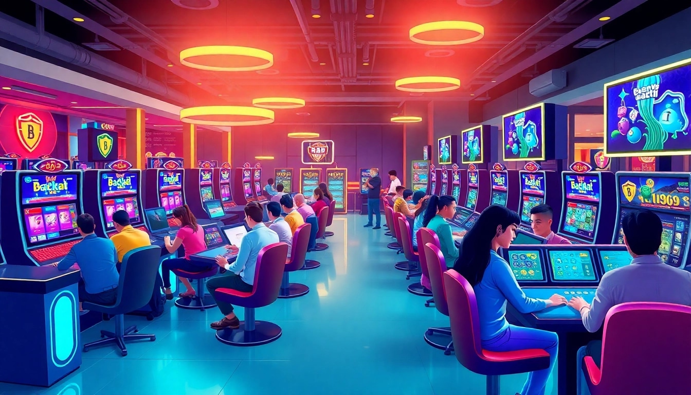 Exciting gaming scene at F8BET, showcasing diverse online gambling experiences at https://f8beta2.support/.