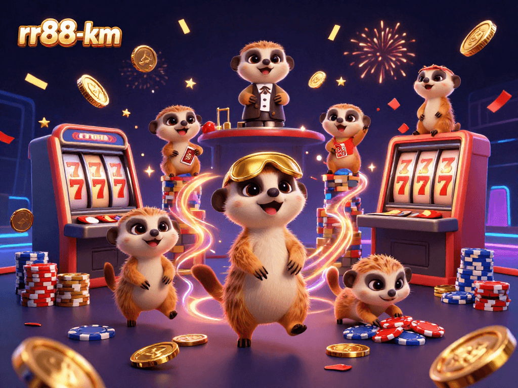 Win big at rr88-km with playful meerkats managing a vibrant casino scene filled with excitement.