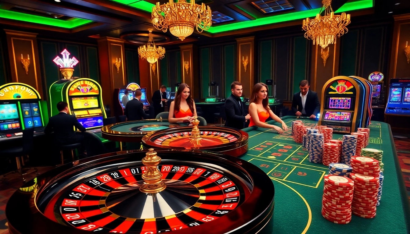 Experience the thrilling atmosphere of i9bet with players engaged at the casino tables.