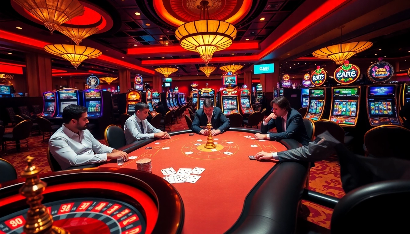 Action at the GG88 poker table with vibrant colors and luxury ambiance.