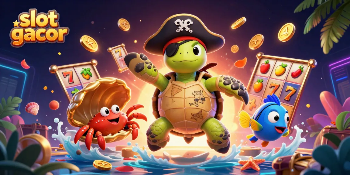 Experience slot gacor action with a vibrant underwater treasure scene featuring characters and dynamic gambling elements.