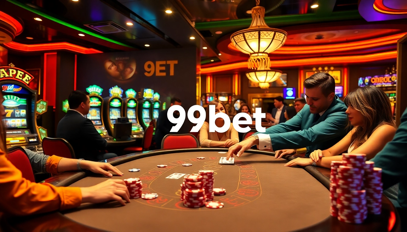 Experience thrilling gameplay at 89bet with a vibrant casino scene showcasing poker and exciting betting action.