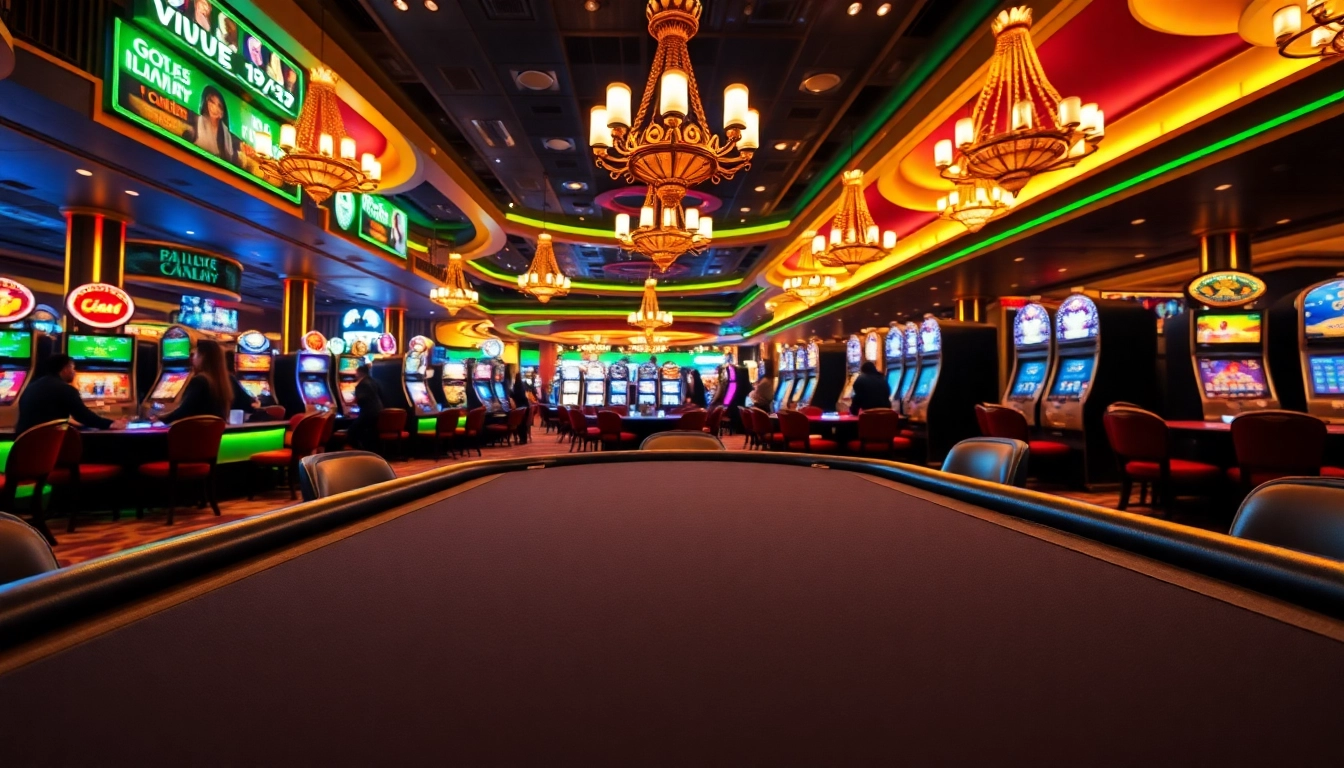 Experience the exciting uvip娛樂 with vibrant casino gaming ambiance and sleek poker table.