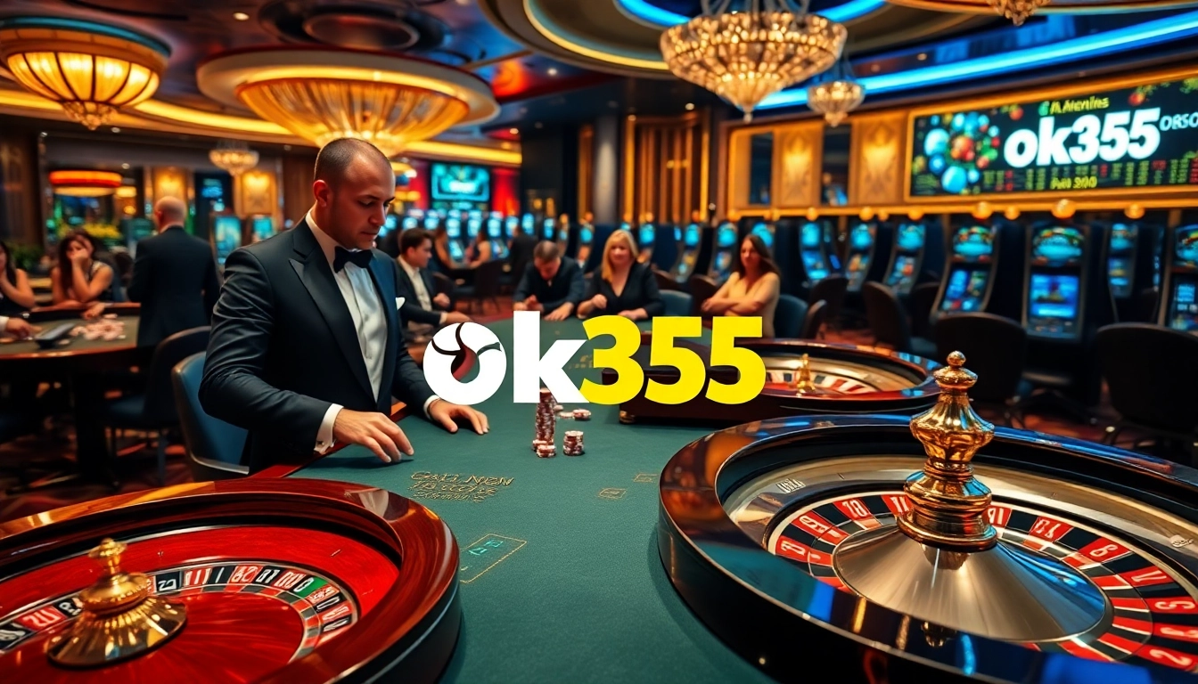 Experience thrilling gameplay at ok365's luxurious casino tables and vibrant slot machines.