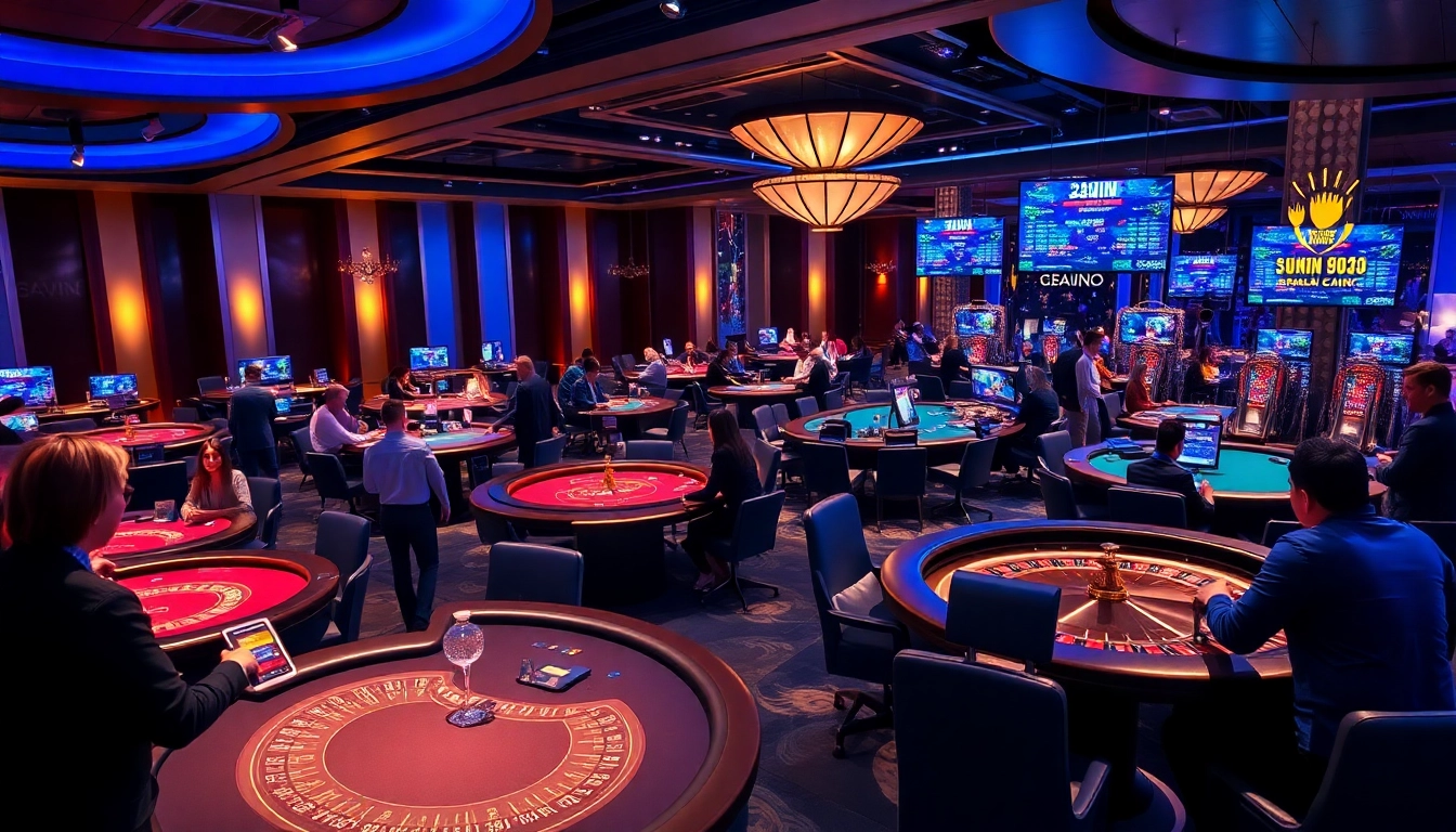 Exciting gaming experience at 23WIN online casino with vibrant tables and engaged players.