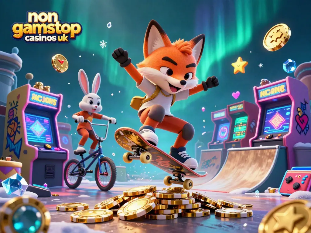 Engage in exciting gaming at non gamstop casinos uk with vibrant characters and casino-themed visuals