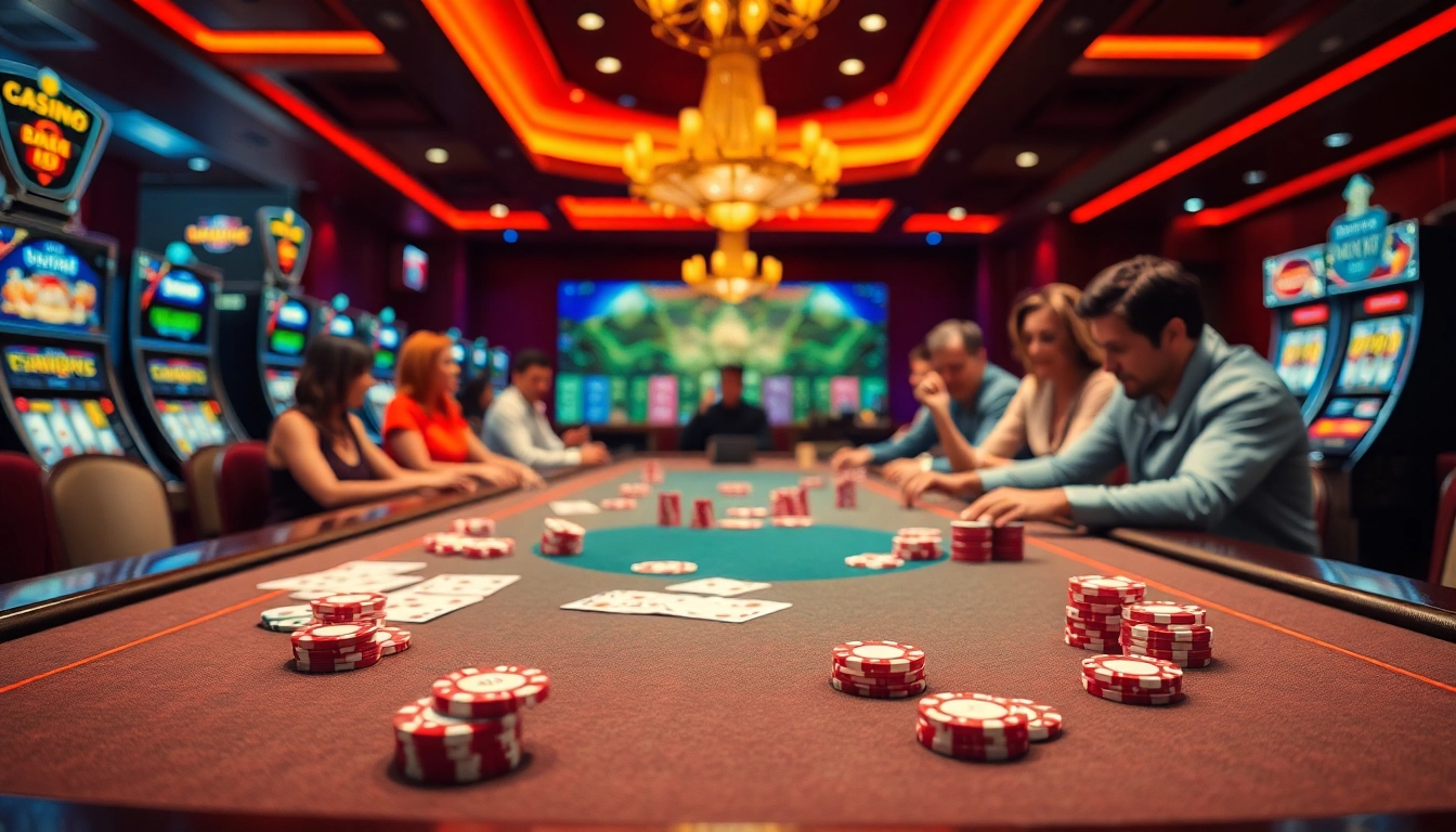 Experience the thrill of gaming at 18vip娛樂 with vibrant chips and lively players.