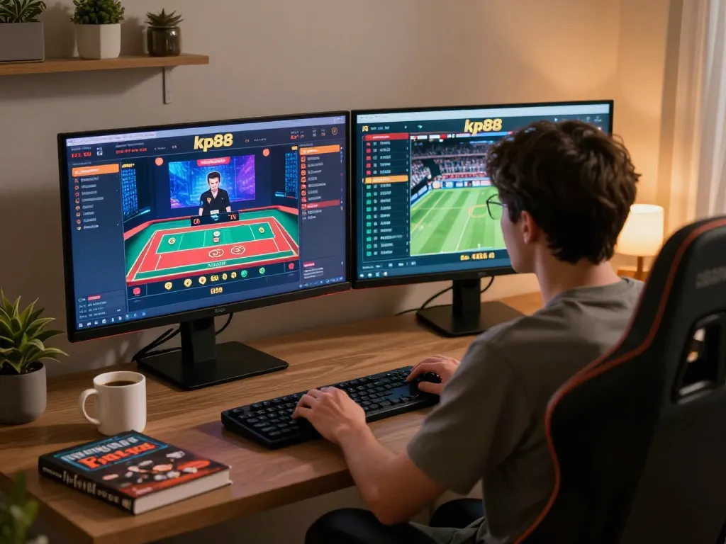 Engaging in online kp88 gambling with live dealer games and betting odds at home