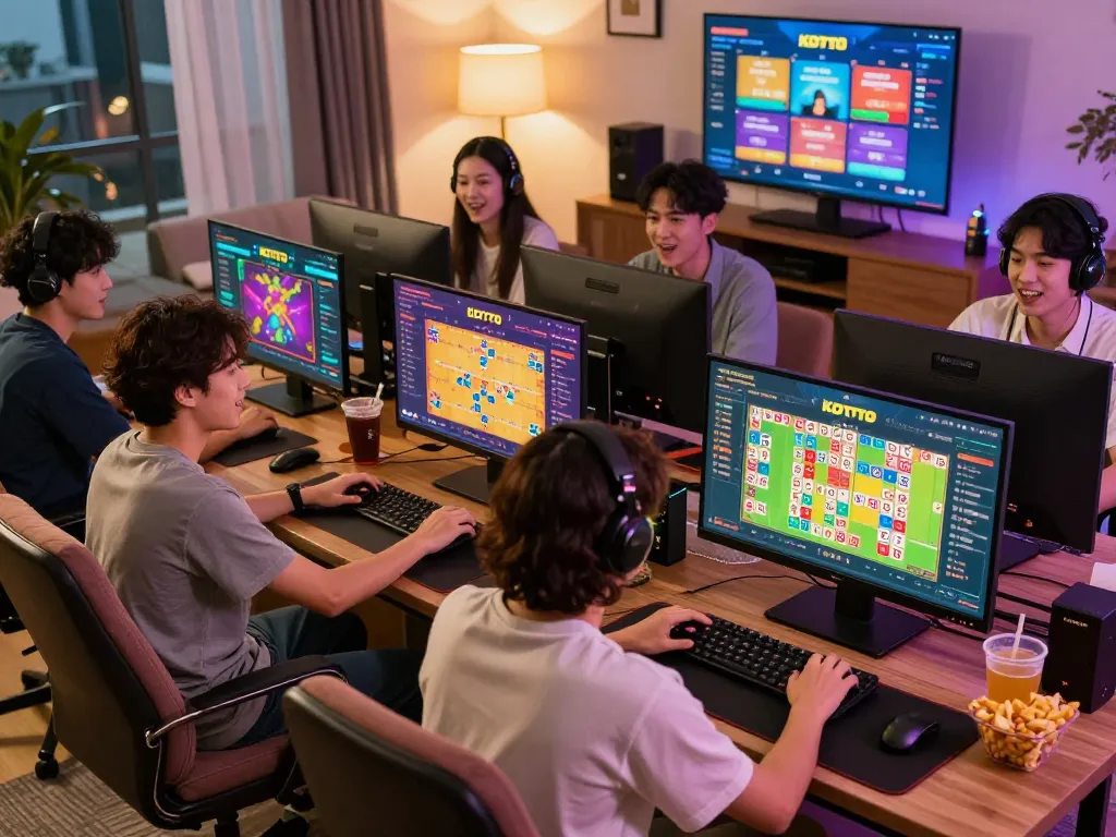 Players enjoying KDTOTO online gaming experience with engaging Toto and Togel platforms.