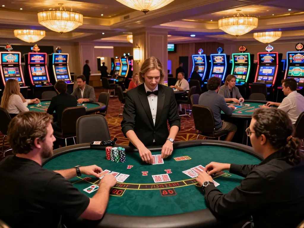 Players at F168 casino engaged in strategic blackjack gameplay with enthusiastic dealers
