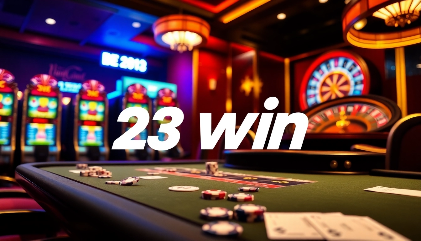 Experience the thrill of online gaming with 23win at a vibrant casino.