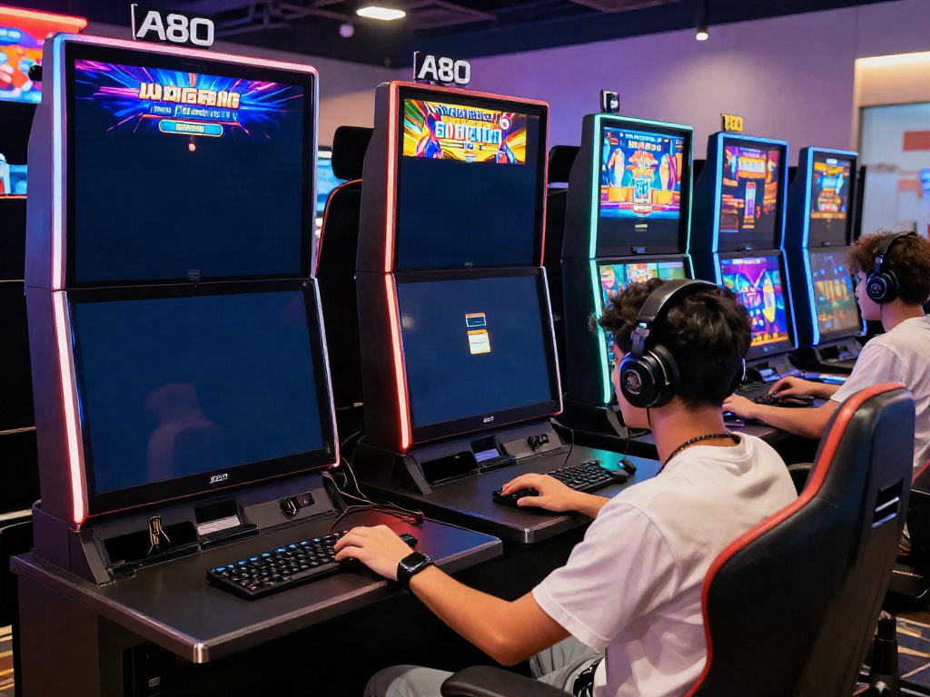 Engaging A80 online gaming experience with vibrant games and modern technology.