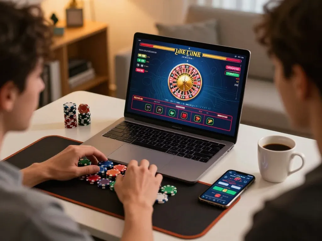 Engaging gameplay in an online casino setting with tr88 focused on live roulette action.