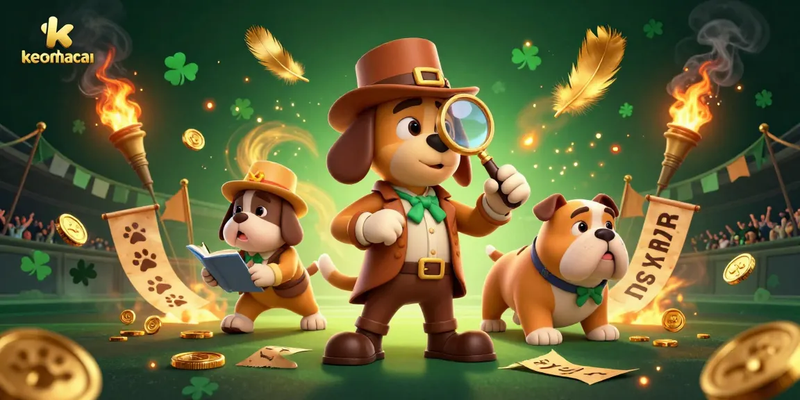 Betting detective examines a golden betting slip, revealing strategies on keonhacai.