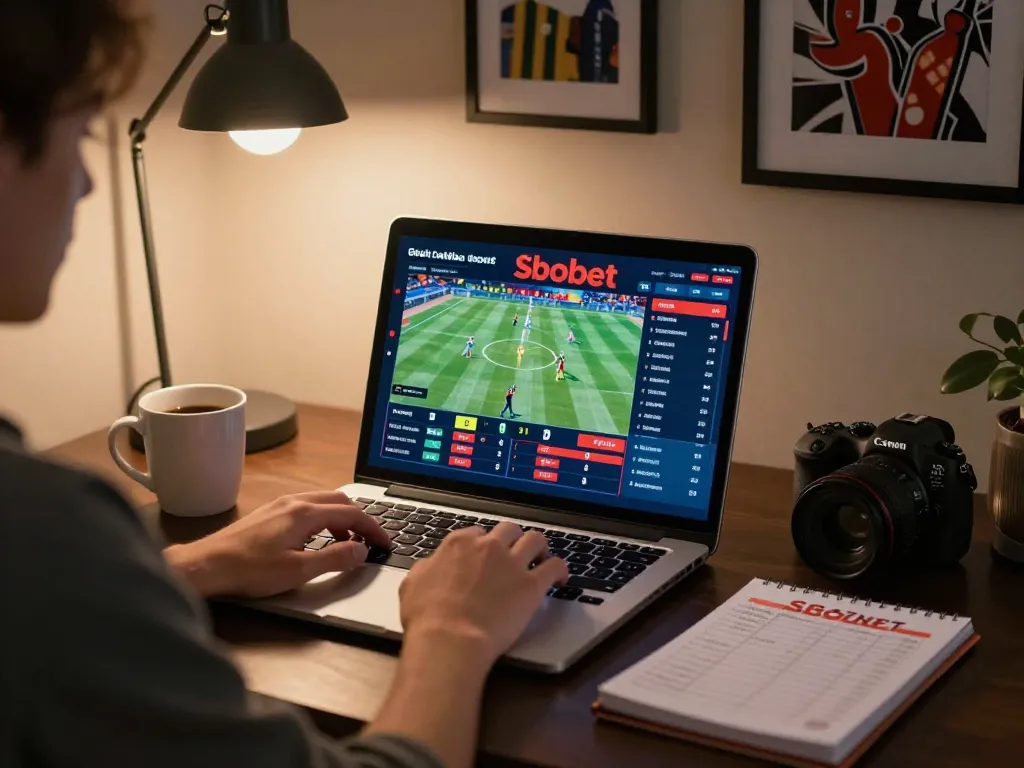Engaging in sports betting on sbobet while using a laptop from home