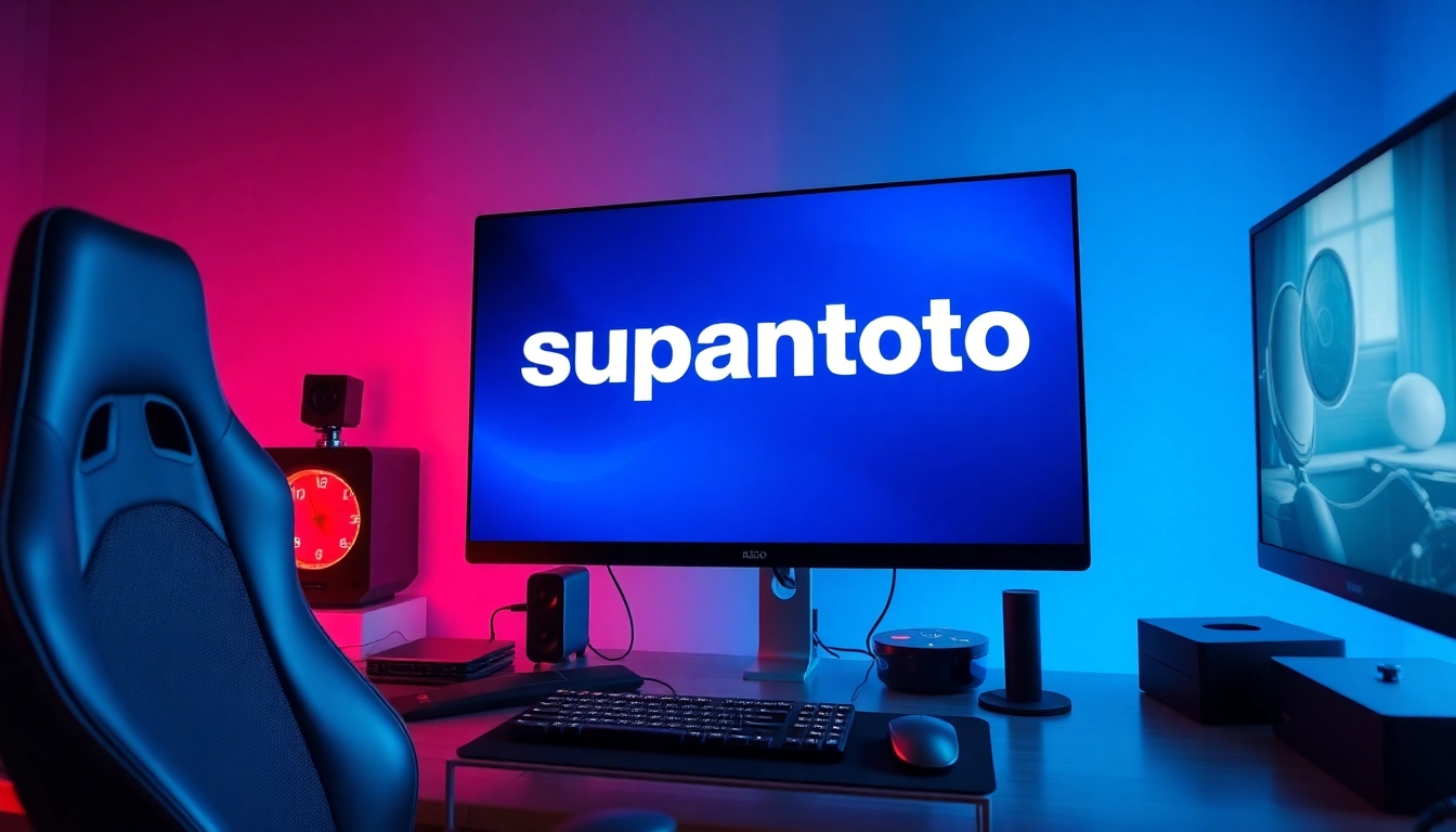 Asupantoto gaming setup image showcasing a modern and secure online gambling experience