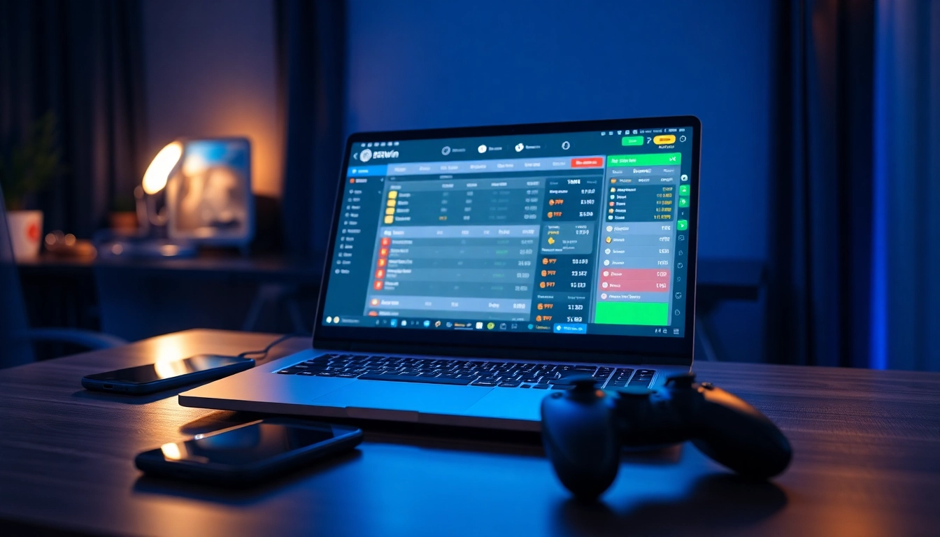 Engaging online platform showcasing 555win login on a modern laptop.