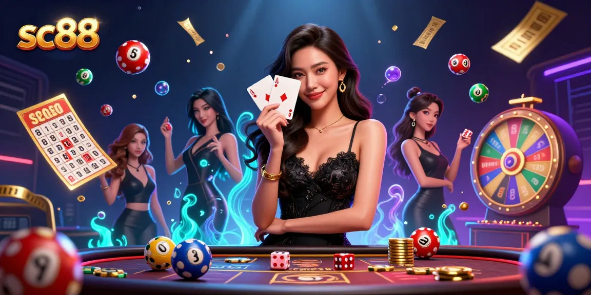 Experience exciting wins at sc88 with vibrant lottery balls and a stunning casino ambiance.