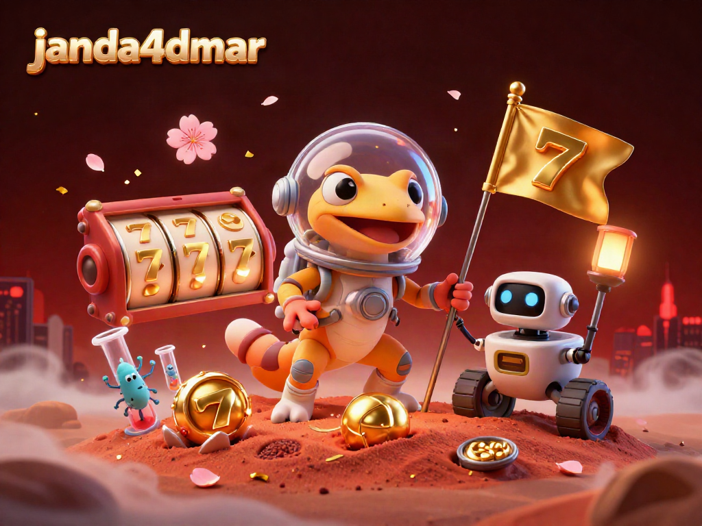 Gecko Martian janda4dmar menemukan kasino emas di Mars dengan elemen slot terbang.