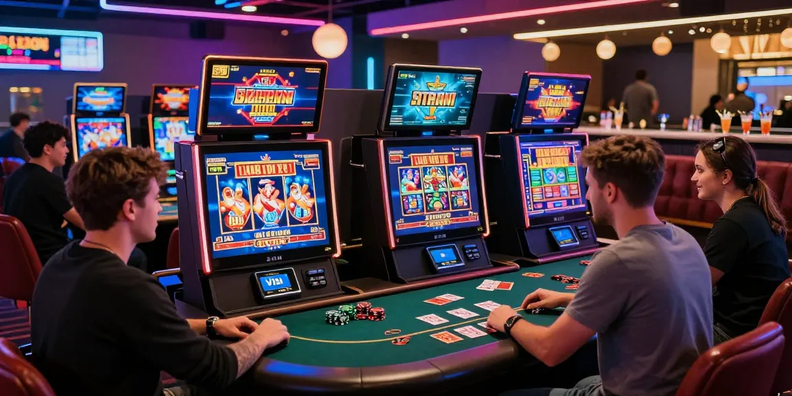Players enjoying credit card casinos at scoarch.org.uk with vibrant gaming atmosphere, Visa and Mastercard payment options visible.