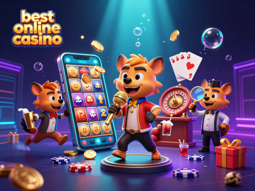 Enjoy the best online casino experience with vibrant game scenes and lively characters.