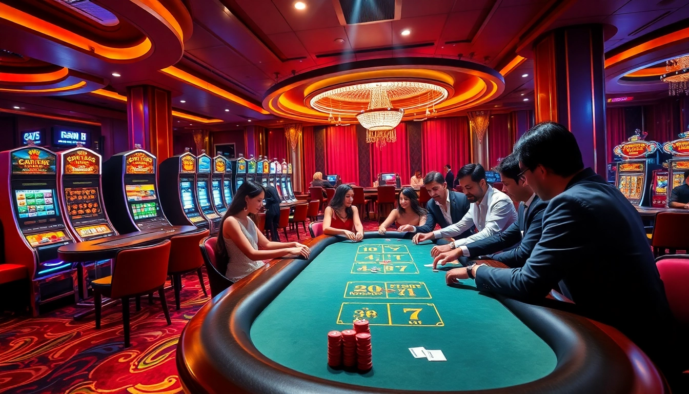 Experience the thrill of gaming at 33WIN casino with vibrant tables, engaged players, and exciting slots.