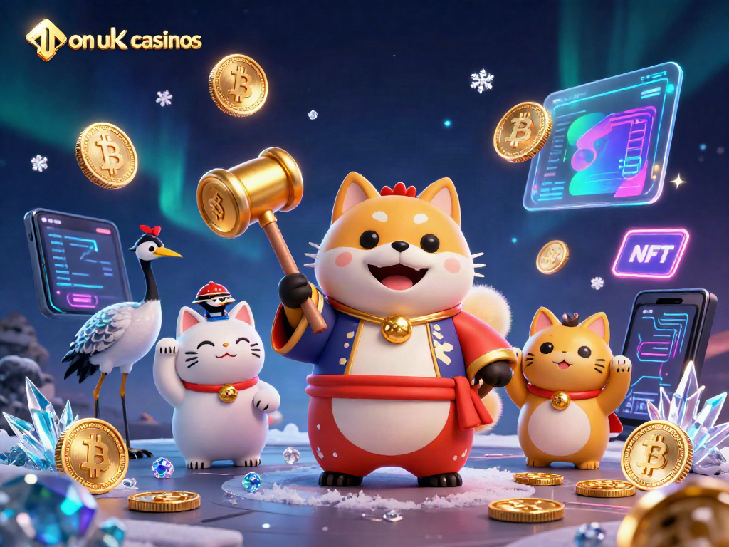 Engage with top non UK casinos featuring vibrant 3D characters and casino elements.