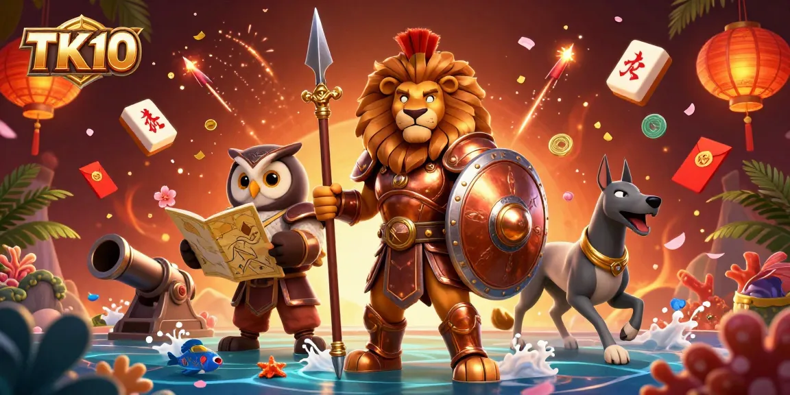 Experience thrilling fishing gameplay with TK10 as charismatic characters engage in underwater excitement.