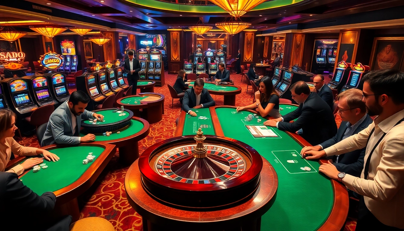 Experience the thrill of gambling in a SODO-inspired luxurious casino environment.