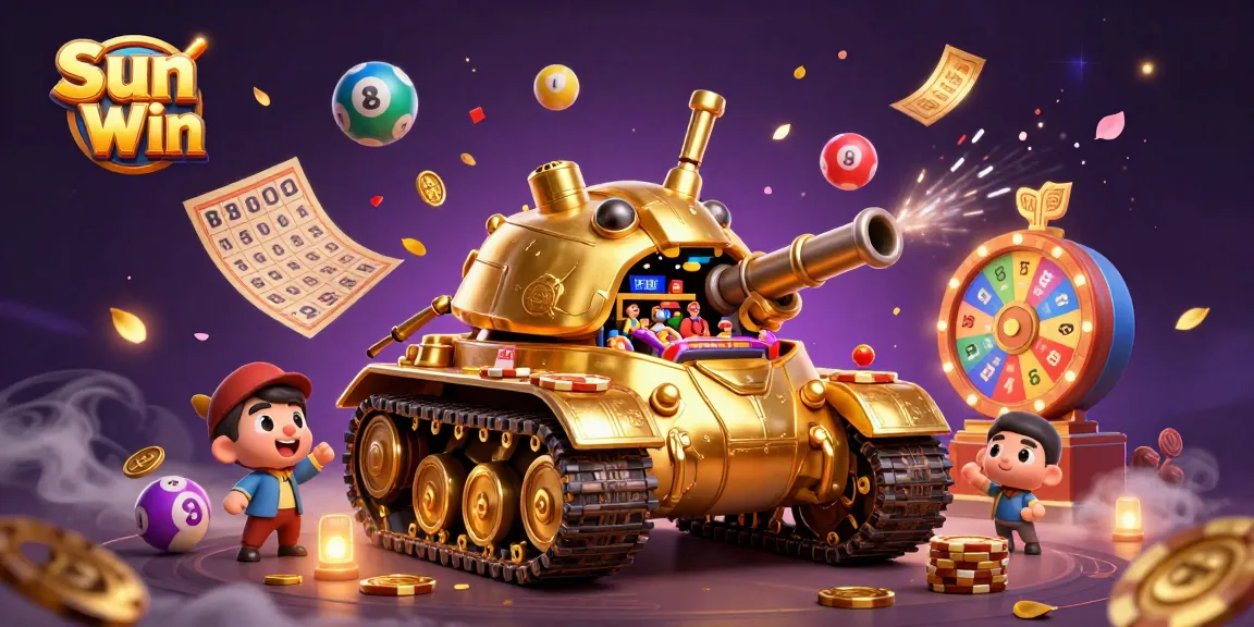 Experience the thrill of Sun Win with this vibrant, immersive casino scene featuring dynamic elements and rich details.