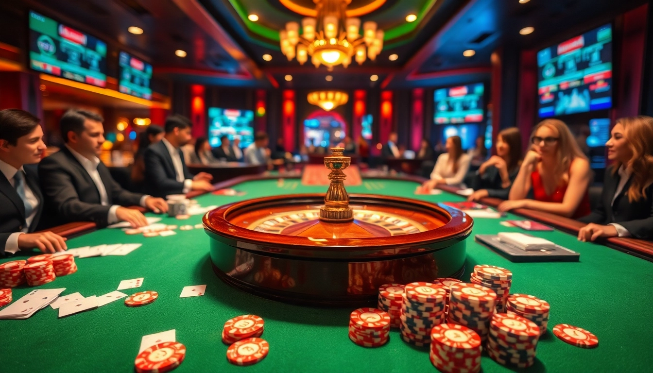 Experience the thrill of daga with vibrant casino chips and roulette action.