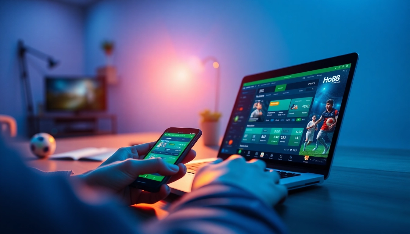 Exciting online betting with Ho88 mobile app featuring vibrant sports betting options.