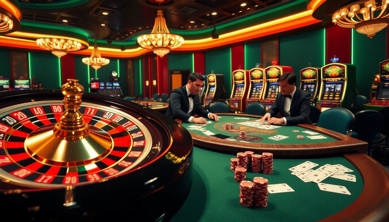 Players strategically betting at a GO8 casino table amidst a luxurious gaming atmosphere.