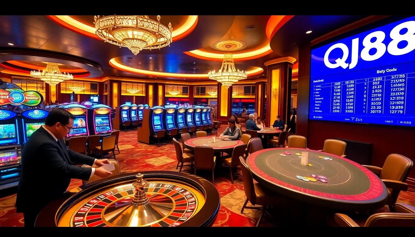 Experience the thrill of qh88 gaming with an elegant casino atmosphere filled with live tables and slot machines.