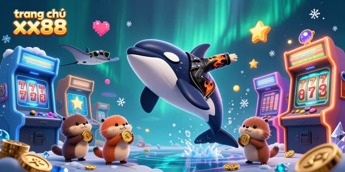 Experience thrilling excitement at trang chủ xx88 with a vibrant 3D casino illustration showcasing dynamic characters and game elements.