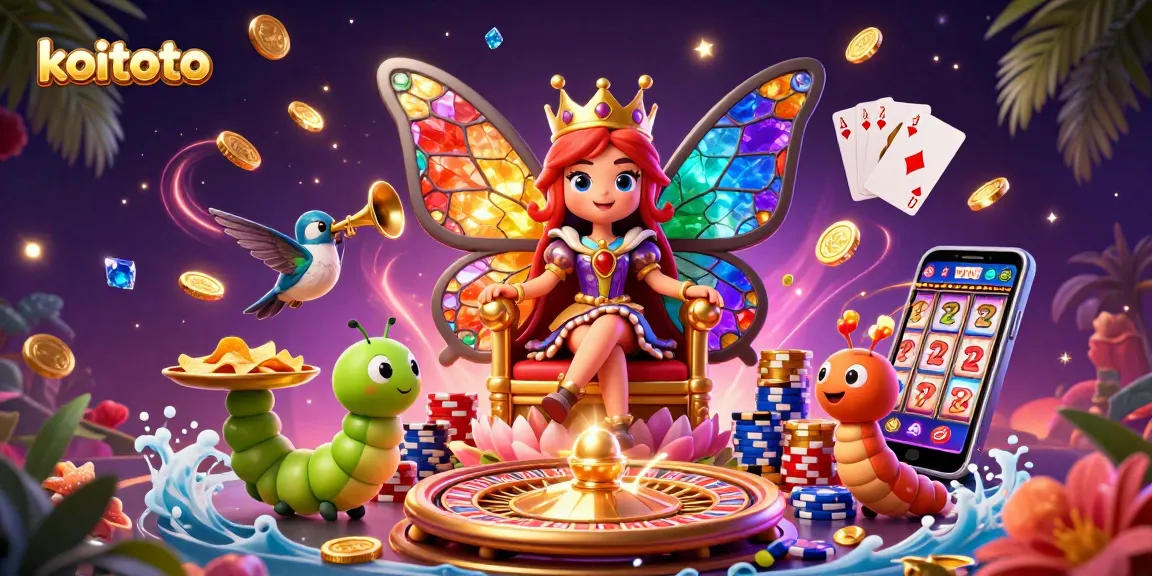 Engage with koitoto in a vibrant 3D scene showcasing exciting lottery action and enchanting game elements.