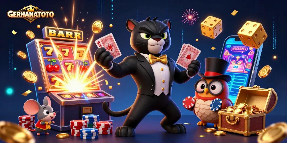 GERHANATOTO menyediakan pengalaman bermain dengan panther elegan dan simbol jackpot yang menarik.