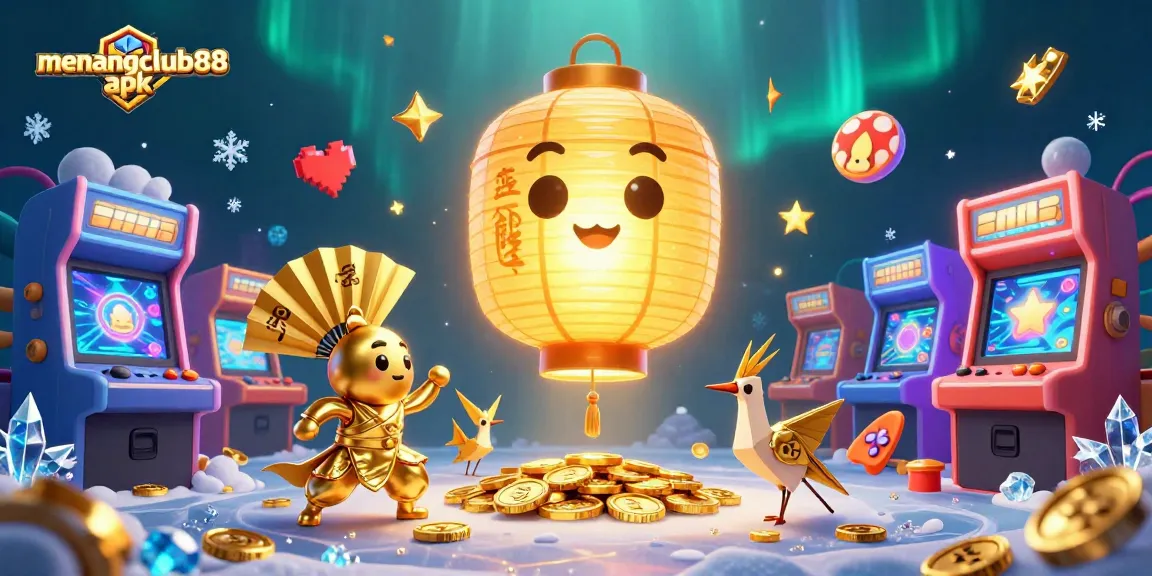 Experience thrilling adventures with menangclub88 apk in a vibrant casino world filled with golden symbols and arcade excitement.