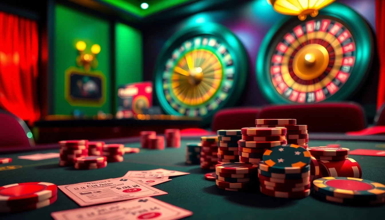 Engaging gamblers at a high-stakes lô đề uy tín table with betting slips and vibrant roulette wheel.