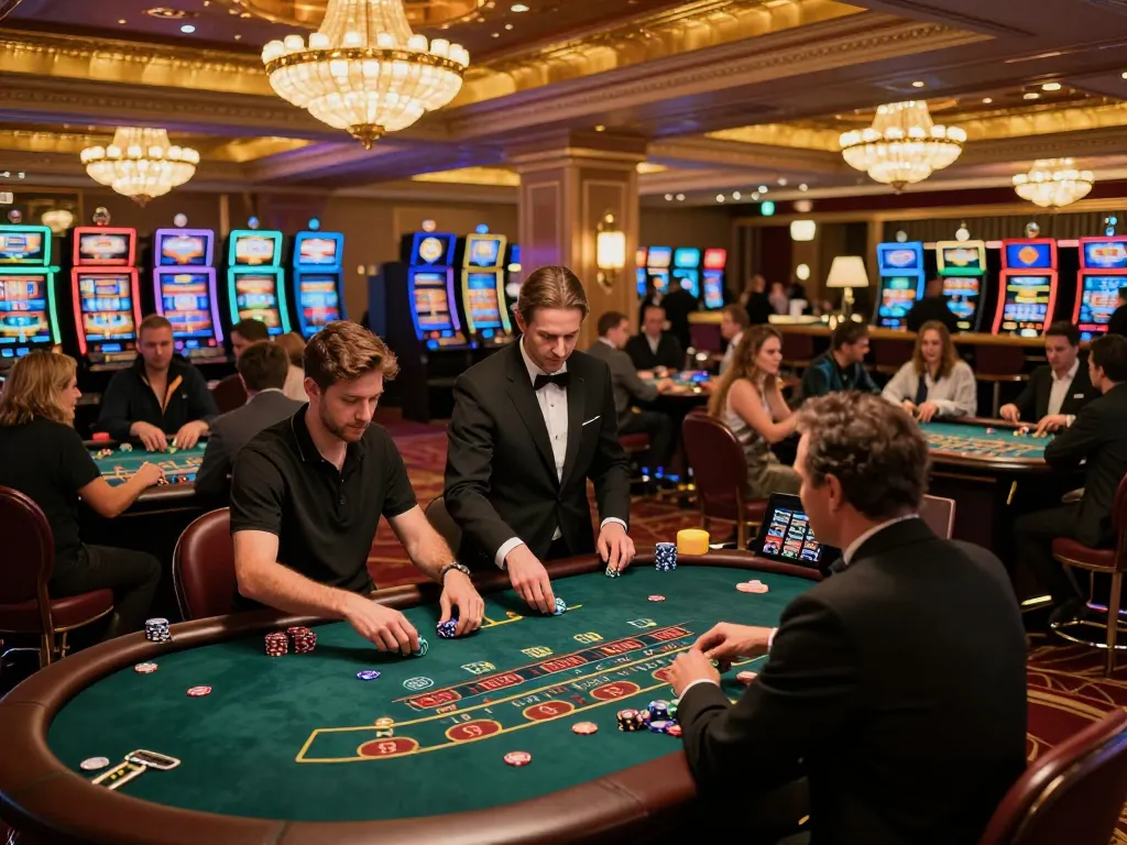 Win678 blackjack players engaging in strategic gameplay at a luxurious casino table