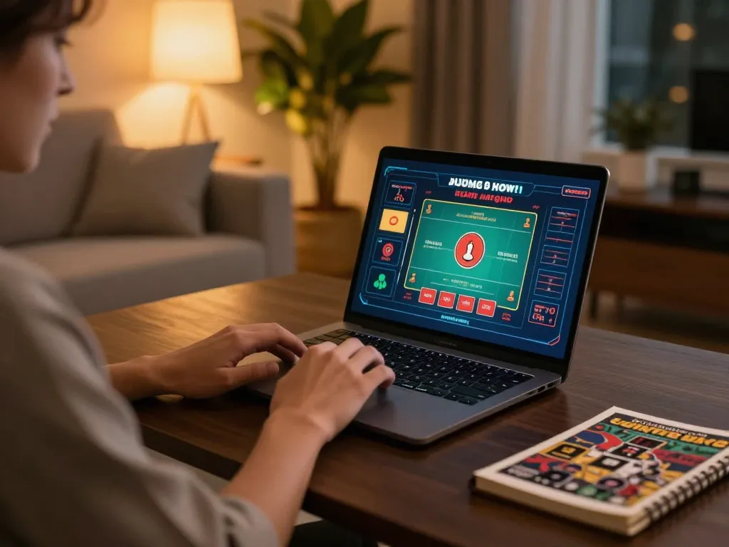 Play live casino games with nhà cái 8xbet in a cozy home environment, highlighting strategic gameplay and comfort