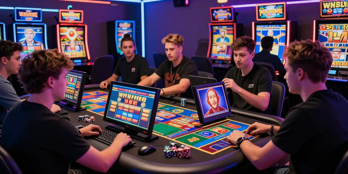 Playing bonus buy slots UK in an exciting online casino setting with colorful graphics and engaging atmosphere.