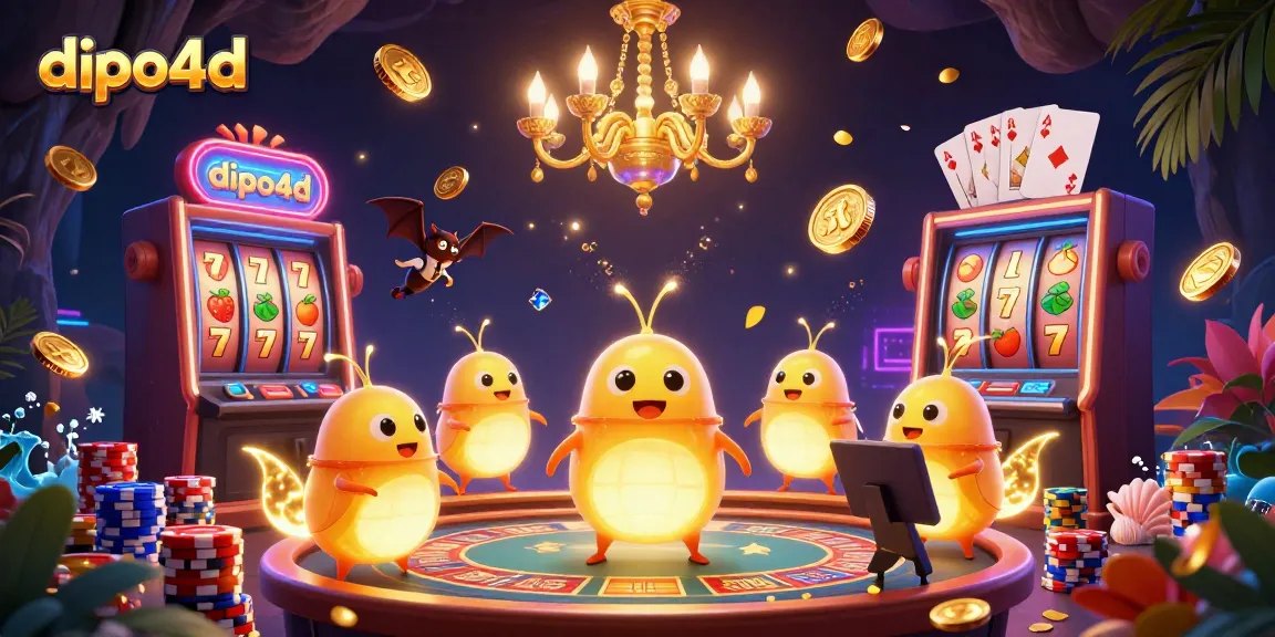 Experience thrilling gameplay with dipo4d as cute glowworms illuminate the vibrant casino scene.