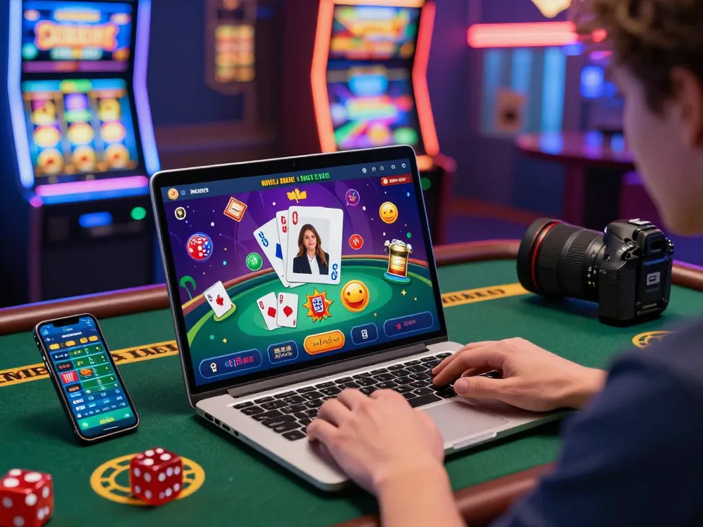 Engaged player exploring online gaming platform https://789p.gg/ with vibrant graphics and immersive casino atmosphere.