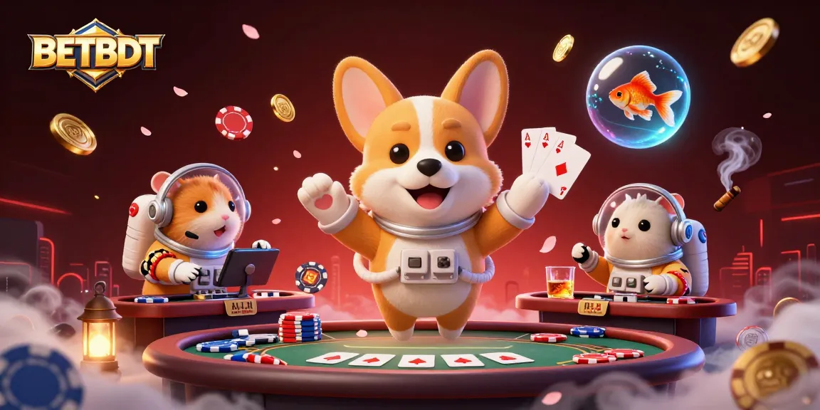 Engage with BETBDT in a thrilling space casino adventure with astronauts and poker chips.