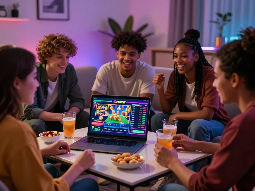 Exciting online betting at Onbet with friends enjoying gaming experience.