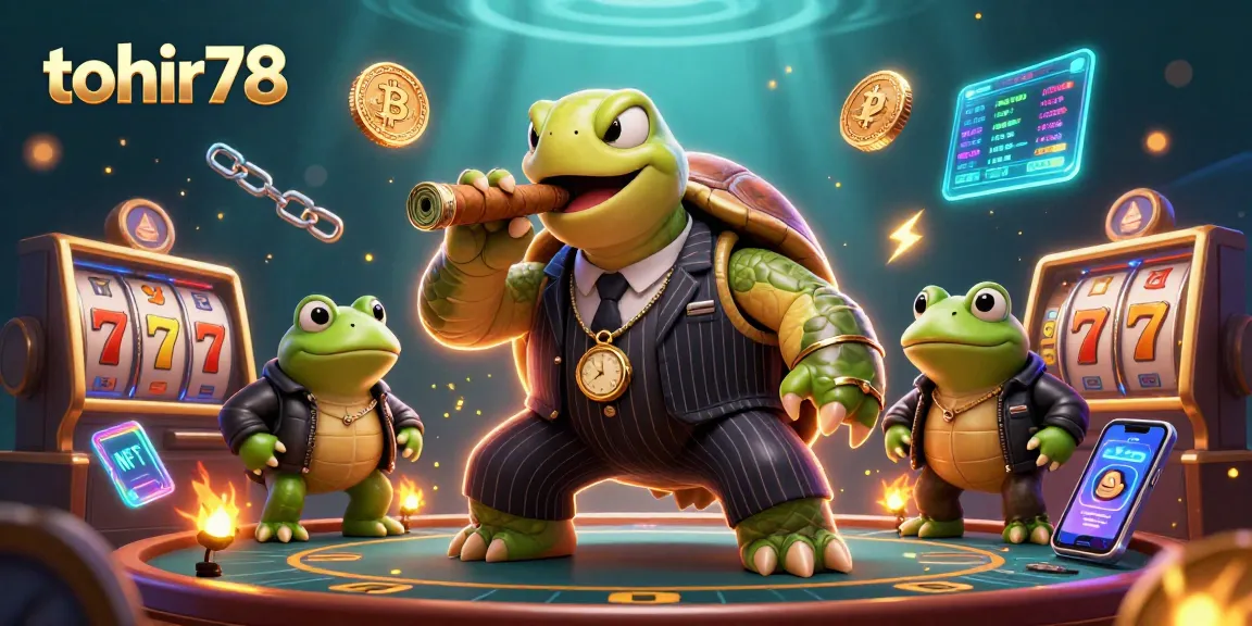 Permainan slot gacor yang menarik di tohir78 dengan simbol jackpot dan koin kripto menyala
