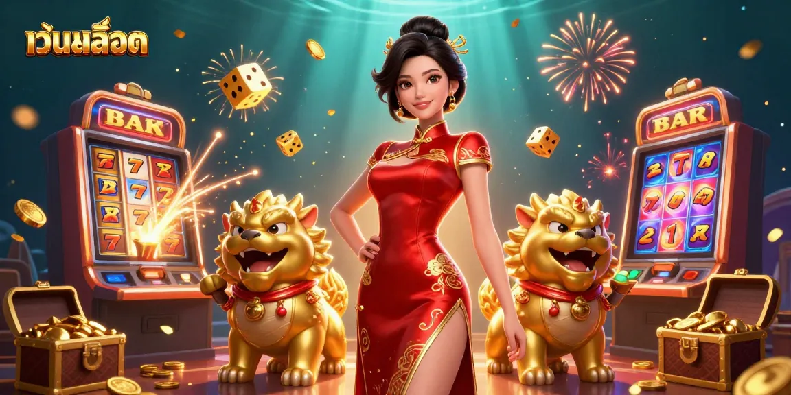 Experience the thrill of เว็บสล็อต with a glamorous scene of wins and jackpots in vivid 3D detail.
