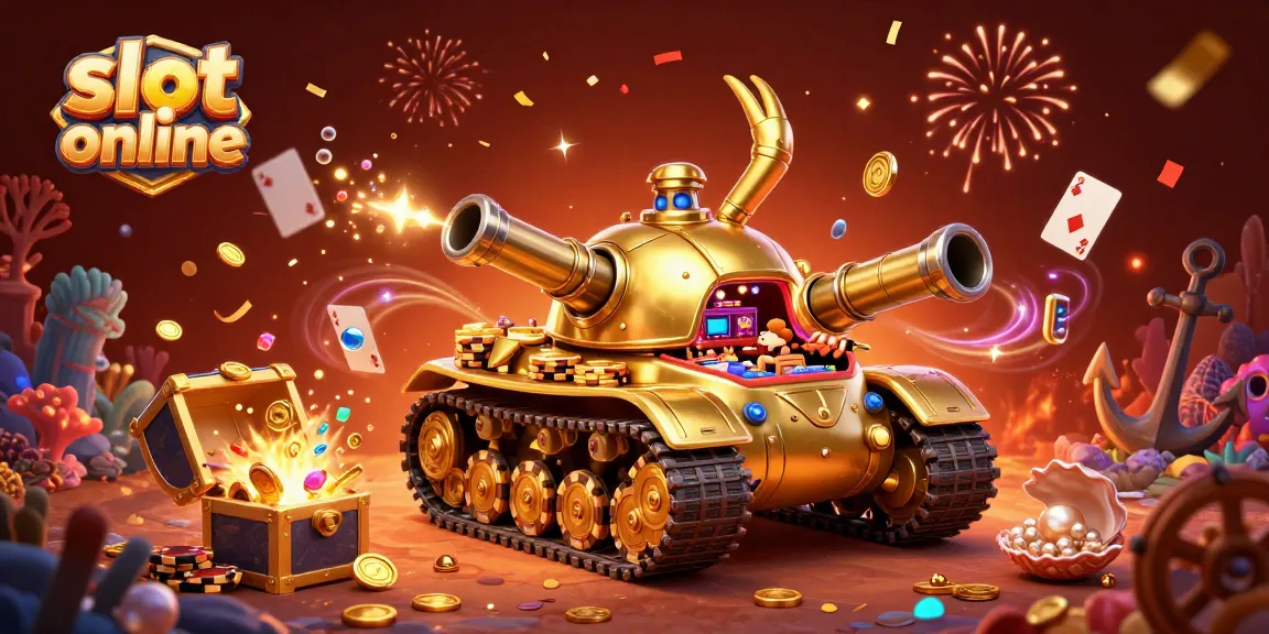 Spin exciting slot online games featured within a golden beetle tank casino illustration.
